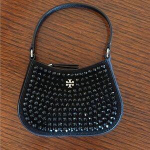 Tory Burch Black Studded Shoulder Bag